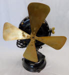 General Electric Beaded Base Trunion Mount Pancake Motor 12" Brass Blade Fan