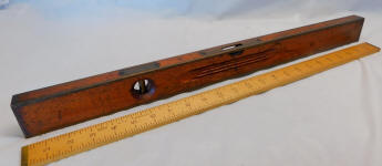 Disston 24" Brass Bound Mahogany Level