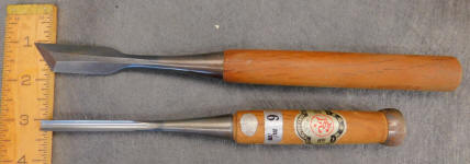 Miki Inaoka Japanese 18 m/m Skew Chisel & 6 m/m Gouge