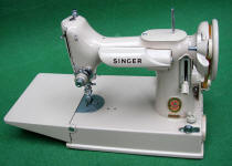 Tan Singer Featherweight 221J Sewing Machine