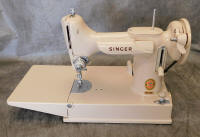 1961 Tan Singer Featherweight 221 Sewing Machine (JE159511) 